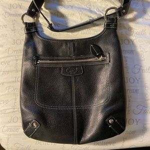 COACH BLACK LEATHER CROSSBODY